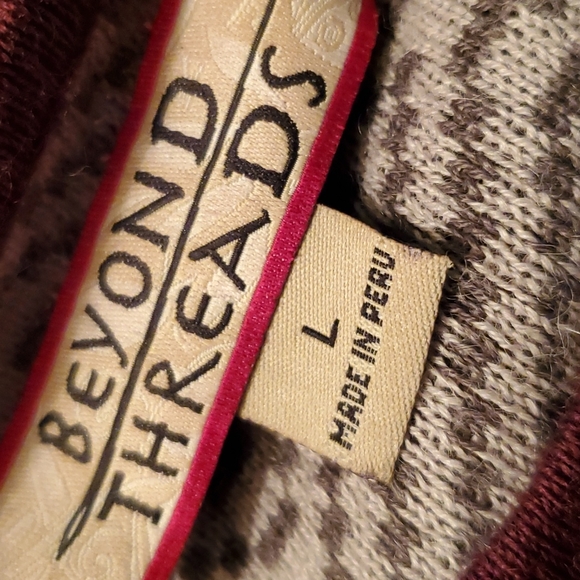 BEYOND THREADS drop shoulder sweater L - Picture 4 of 5